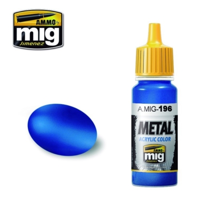 Color acrílico METÁLICO Ojiva Azul Metalizado A.MIG-0196