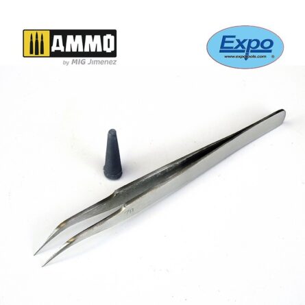 Curved Stainless Steel Tweezer N° 7