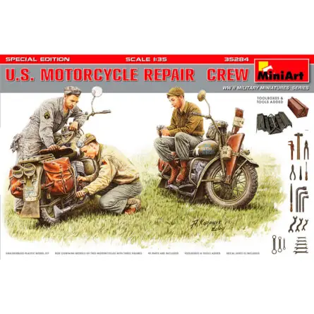 U.S. Motorcycle Repair Crew - MiniArt 1:35 2