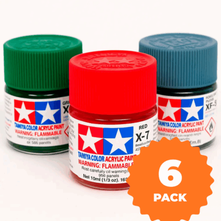 Pack 6 pinturas XF & X Tamiya