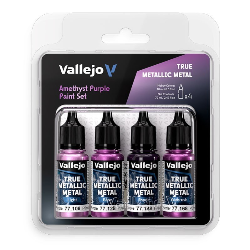 Vallejo True Metallic Metal Púrpura Amatista 77255 Set TMM