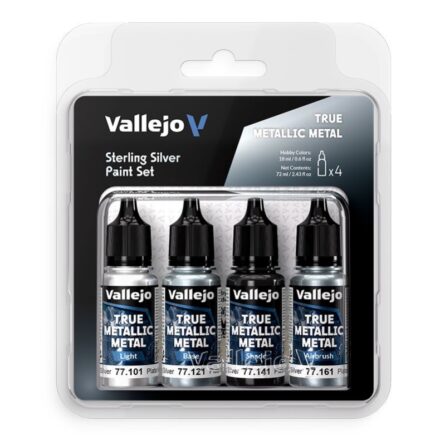 Vallejo True Metallic Metal – Set Plata de Ley 77251