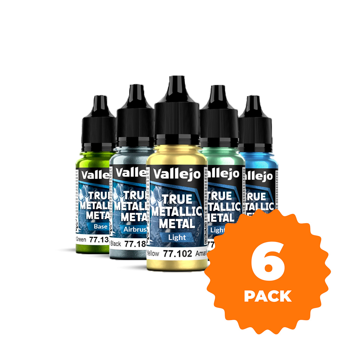 Pack 6 True Metallic Metal Vallejo con descuento